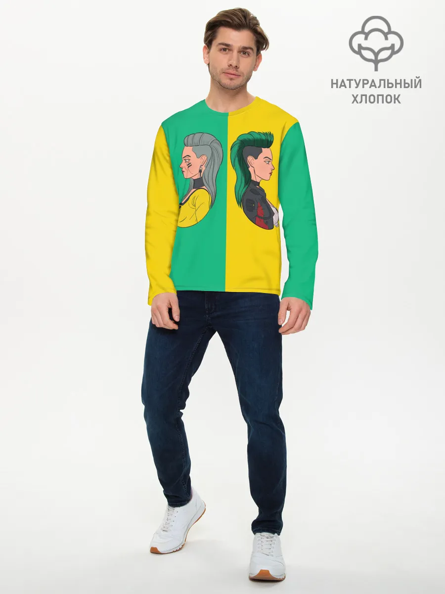 Мужской лонгслив базовый / Бестия