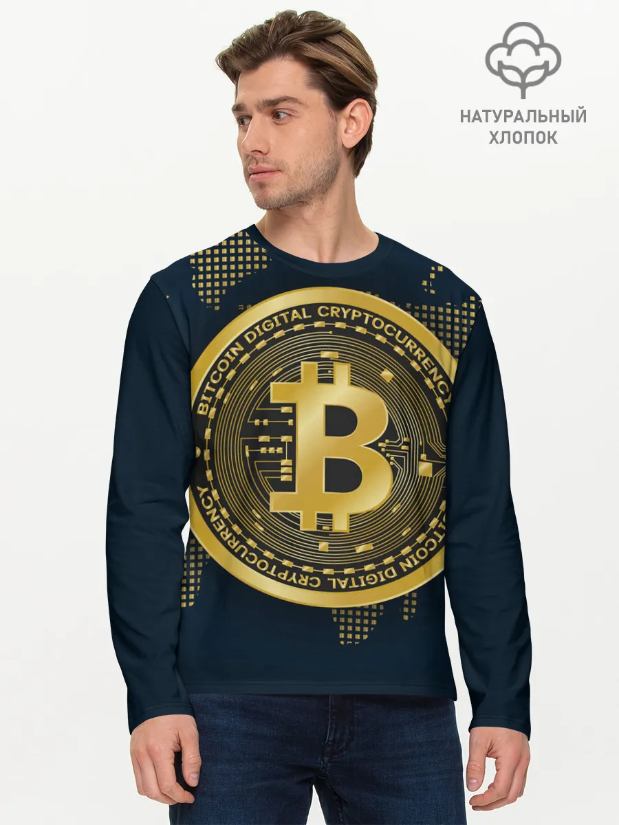 Мужской лонгслив базовый / БИТКОИН | BITCOIN