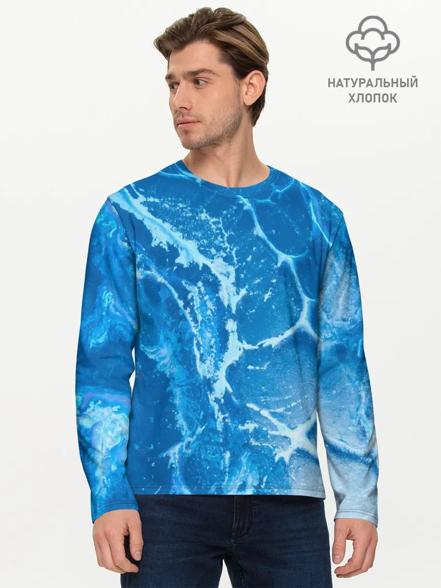 Мужской лонгслив базовый / Ледяной