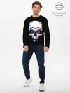 Мужской лонгслив базовый / Glitch Skull