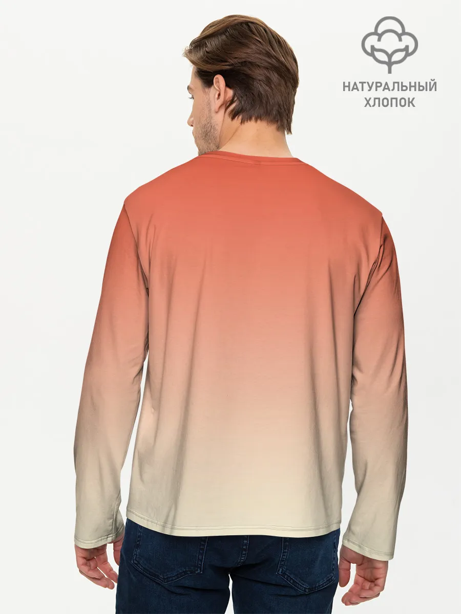 Мужской лонгслив базовый / попкорн рисунок