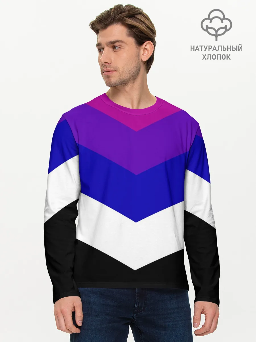 Мужской лонгслив базовый / Полосы