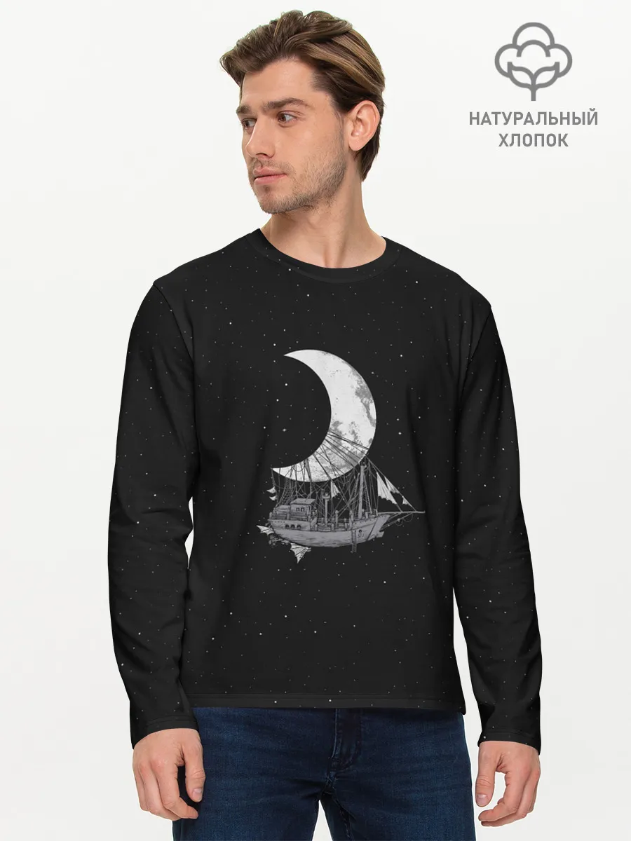 Мужской лонгслив базовый / Moon Ship