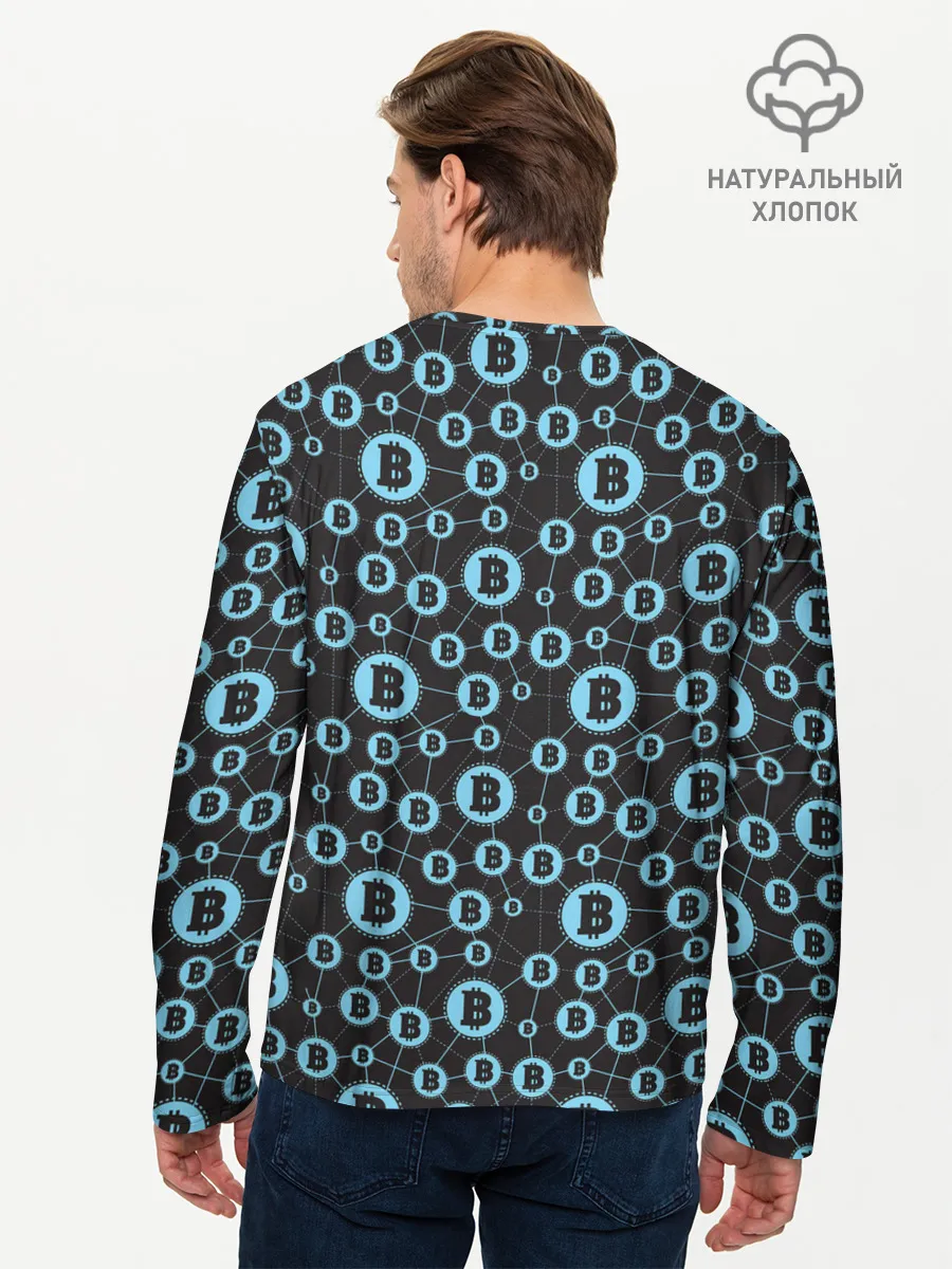 Мужской лонгслив базовый / Bitcoin