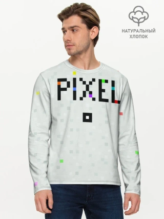 Мужской лонгслив базовый / Im a Pixel
