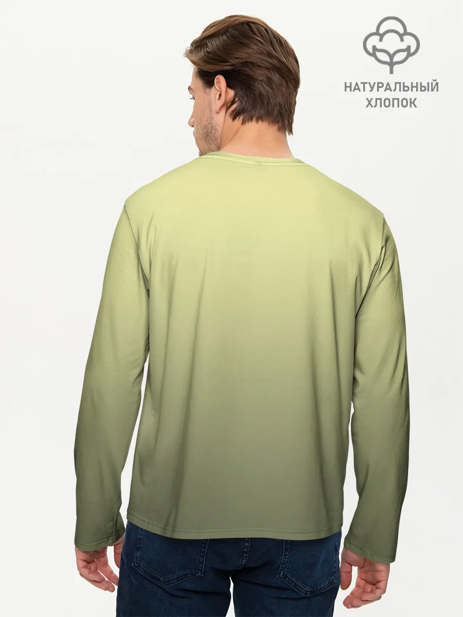 Мужской лонгслив базовый / лесной волшебник акварель