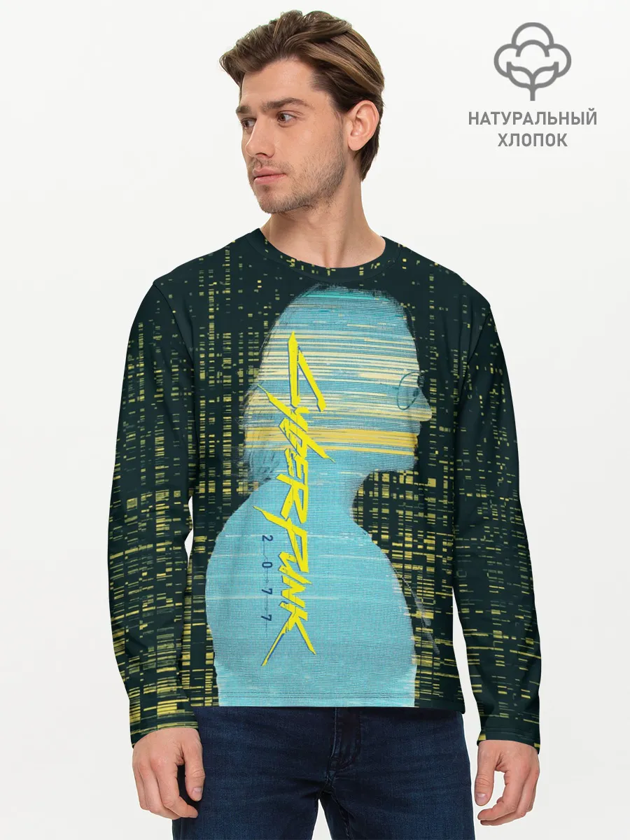 Мужской лонгслив базовый / Cyberpunk 2077 | Джонни