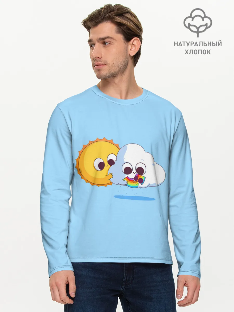 Мужской лонгслив базовый / Ребёнок солнца и дождя