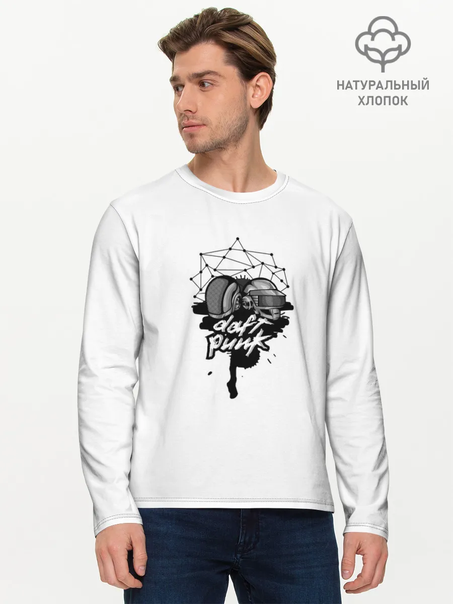 Мужской лонгслив базовый / Daft Punk