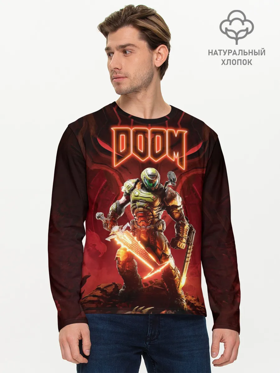 Мужской лонгслив базовый / Doom | Думгай