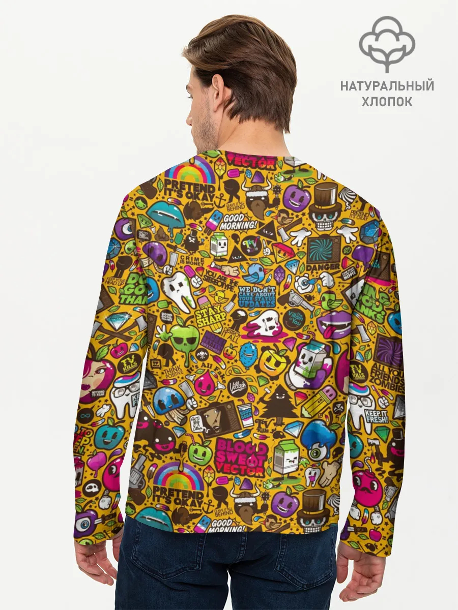 Мужской лонгслив базовый / RETRO MIX