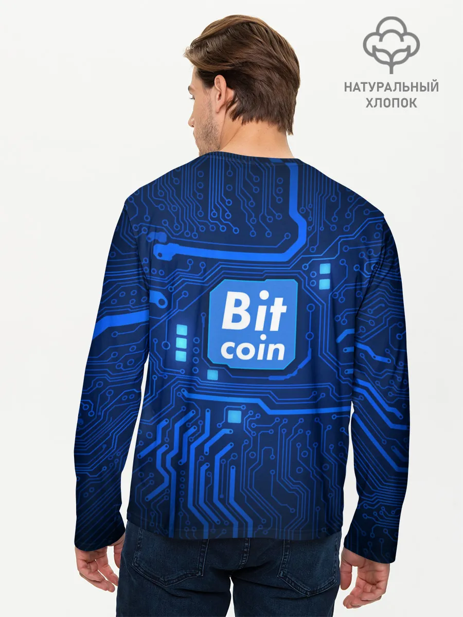Мужской лонгслив базовый / BITCOIN | БИТКОИН
