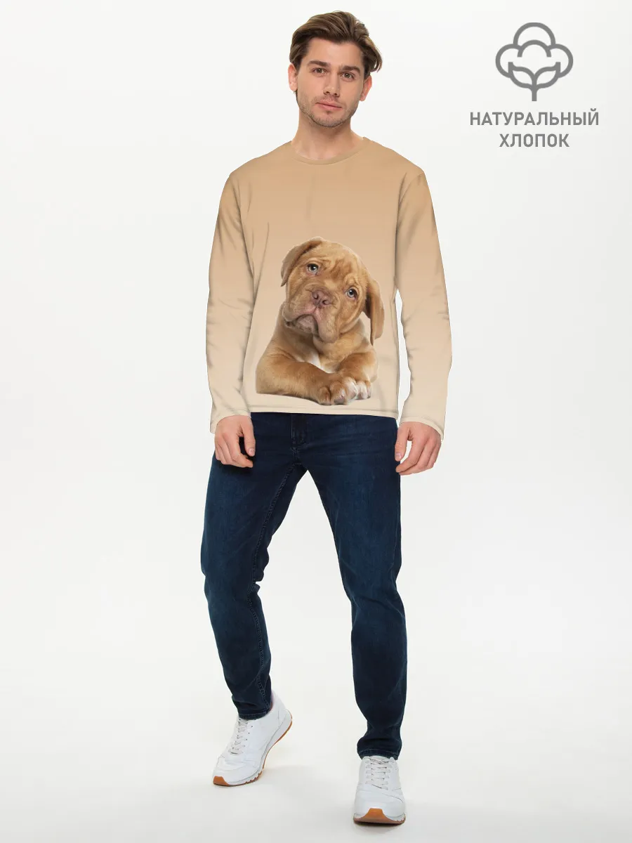 Мужской лонгслив базовый / питбуль
