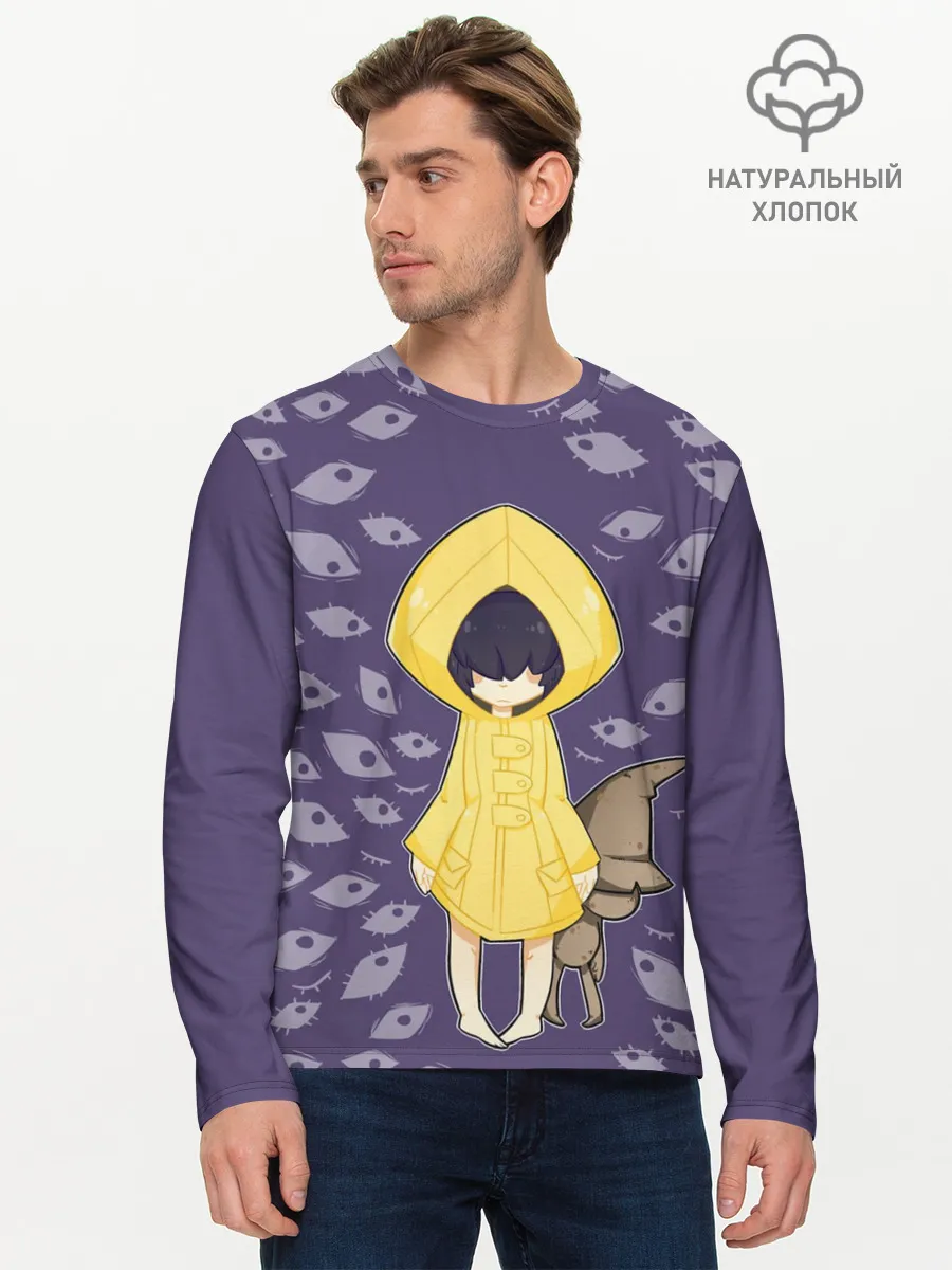 Мужской лонгслив базовый / Little Nightmares Глаза