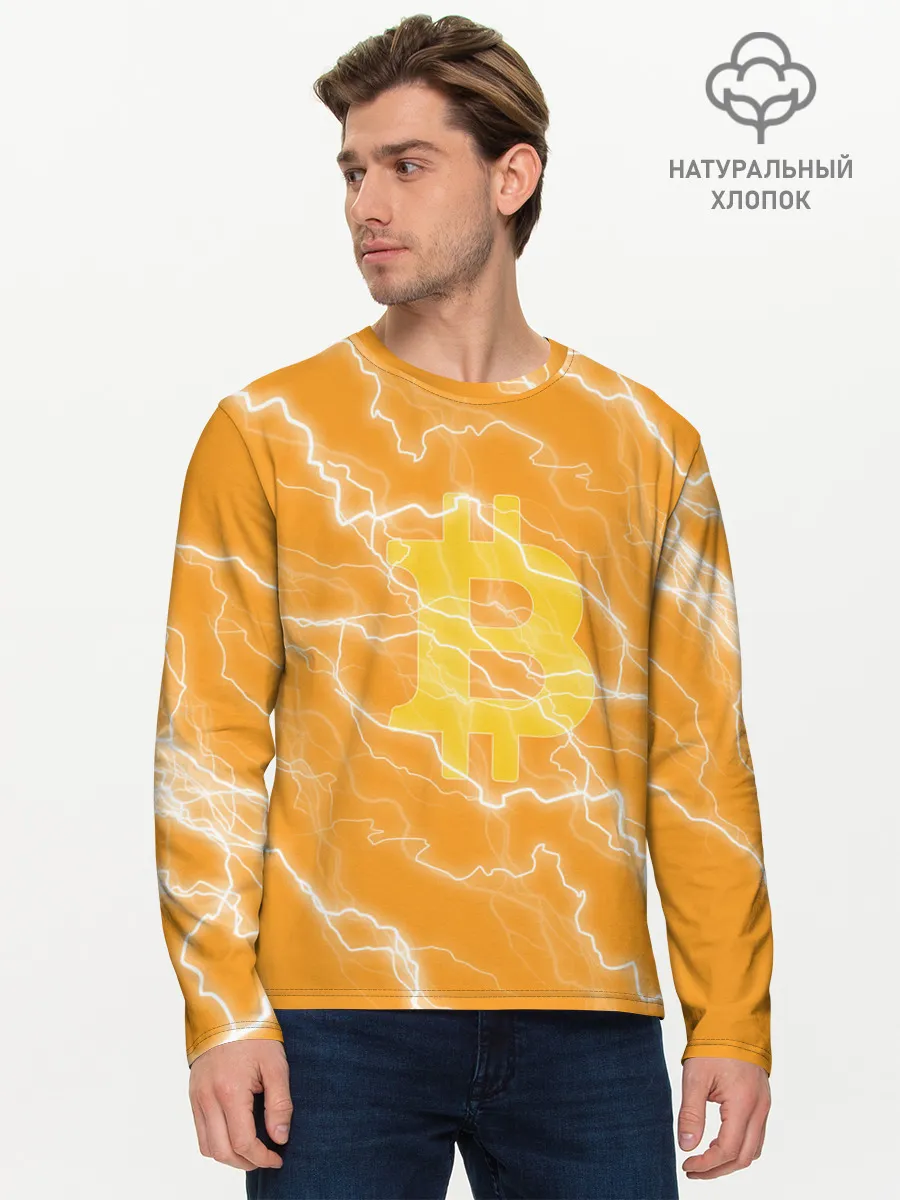 Мужской лонгслив базовый / Bitcoin