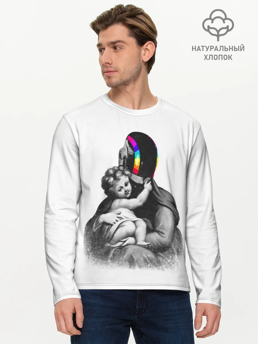 Мужской лонгслив базовый / Daft Punk