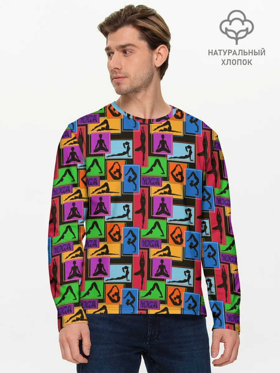 Мужской лонгслив базовый / Йога
