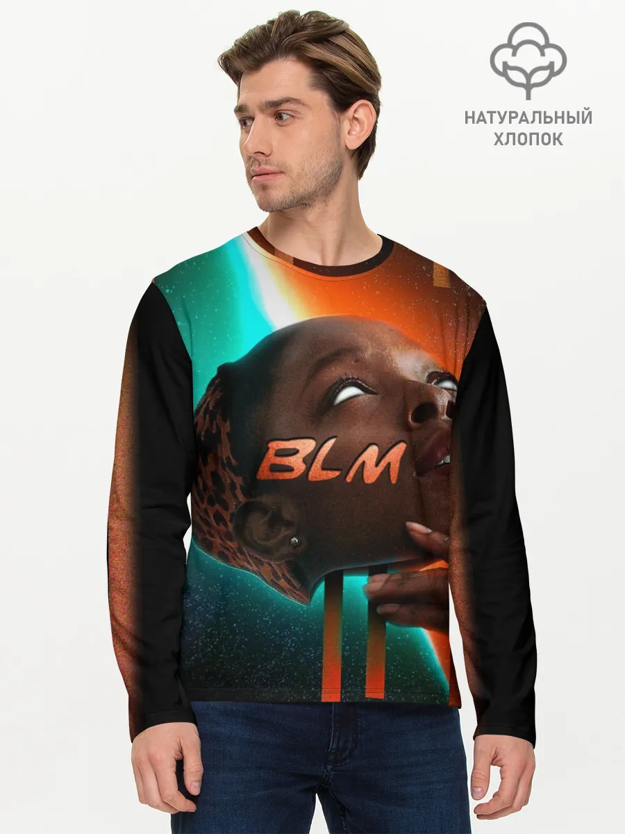 Мужской лонгслив базовый / BLM