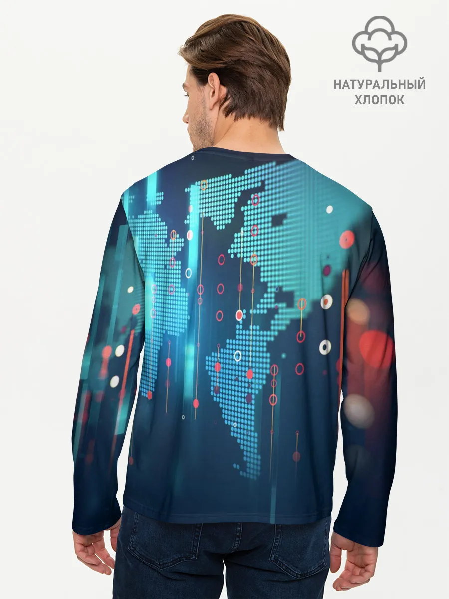 Мужской лонгслив базовый / Stop Covid-19