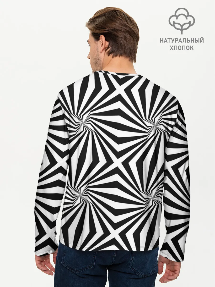 Мужской лонгслив базовый / Оптическая иллюзия