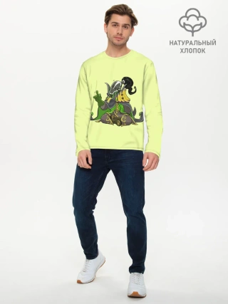 Мужской лонгслив базовый / Музыкальный Рубик | Dota 2