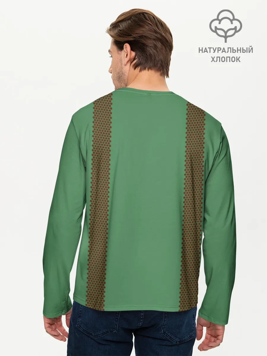 Мужской лонгслив базовый / Спички green