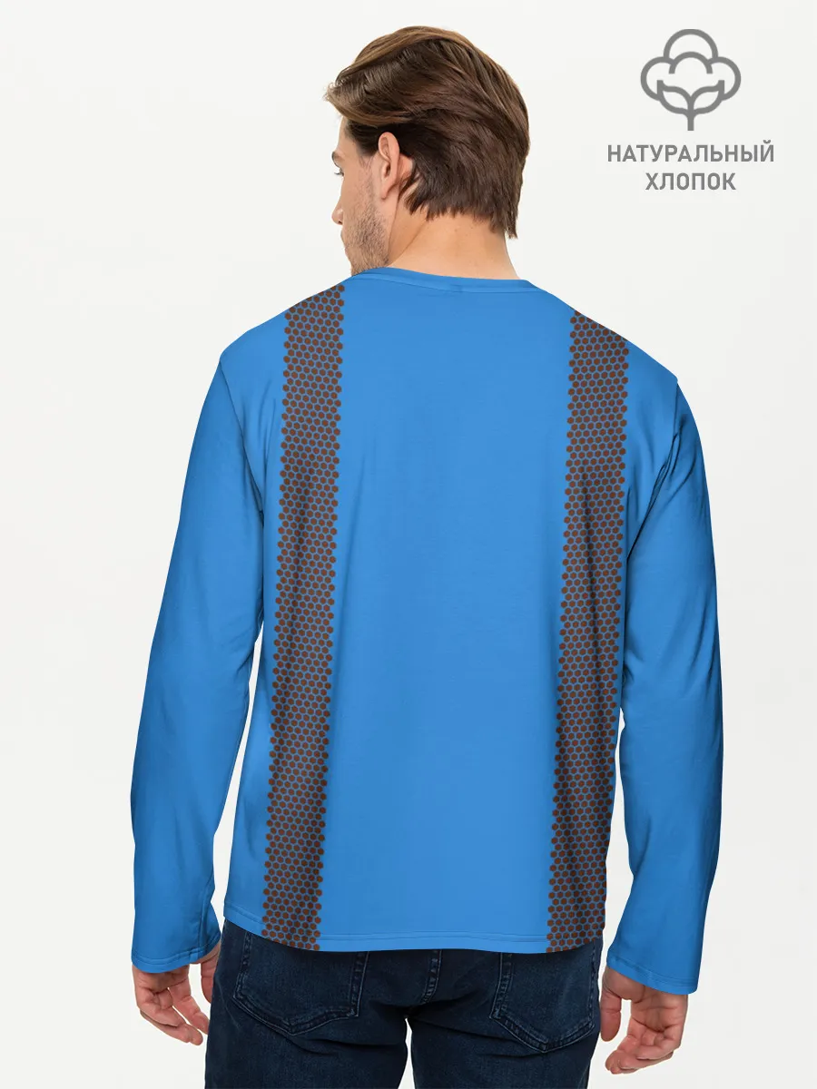 Мужской лонгслив базовый / Спички blue