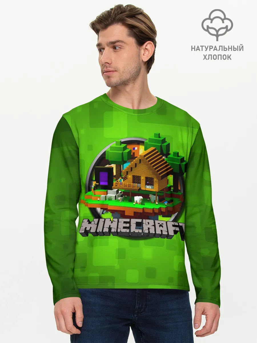 Мужской лонгслив базовый / Minecraft