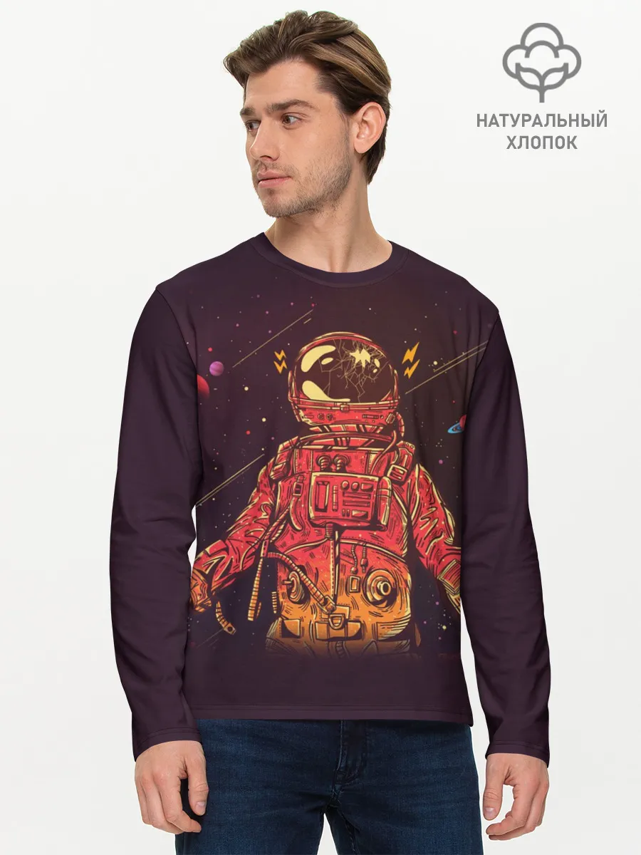 Мужской лонгслив базовый / Отчаянный Космонавт
