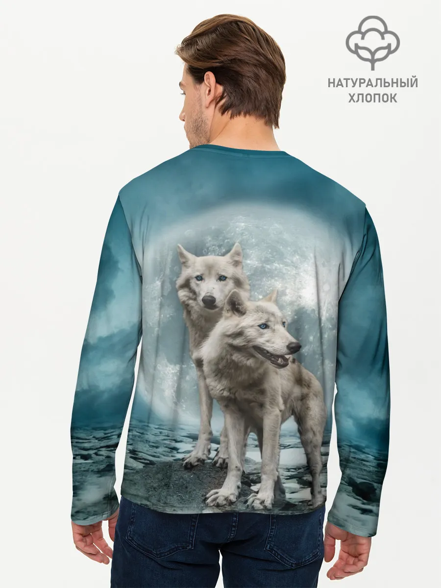 Мужской лонгслив базовый / Волки, пара