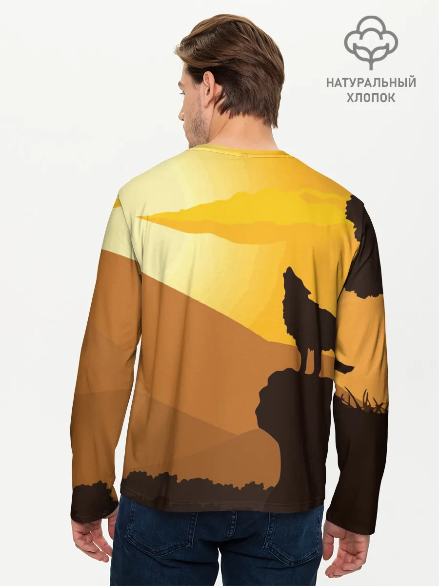 Мужской лонгслив базовый / Rust