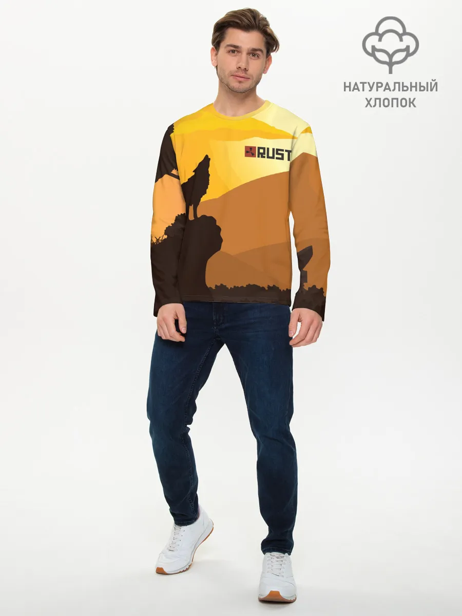 Мужской лонгслив базовый / Rust