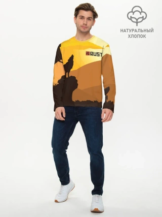 Мужской лонгслив базовый / Rust