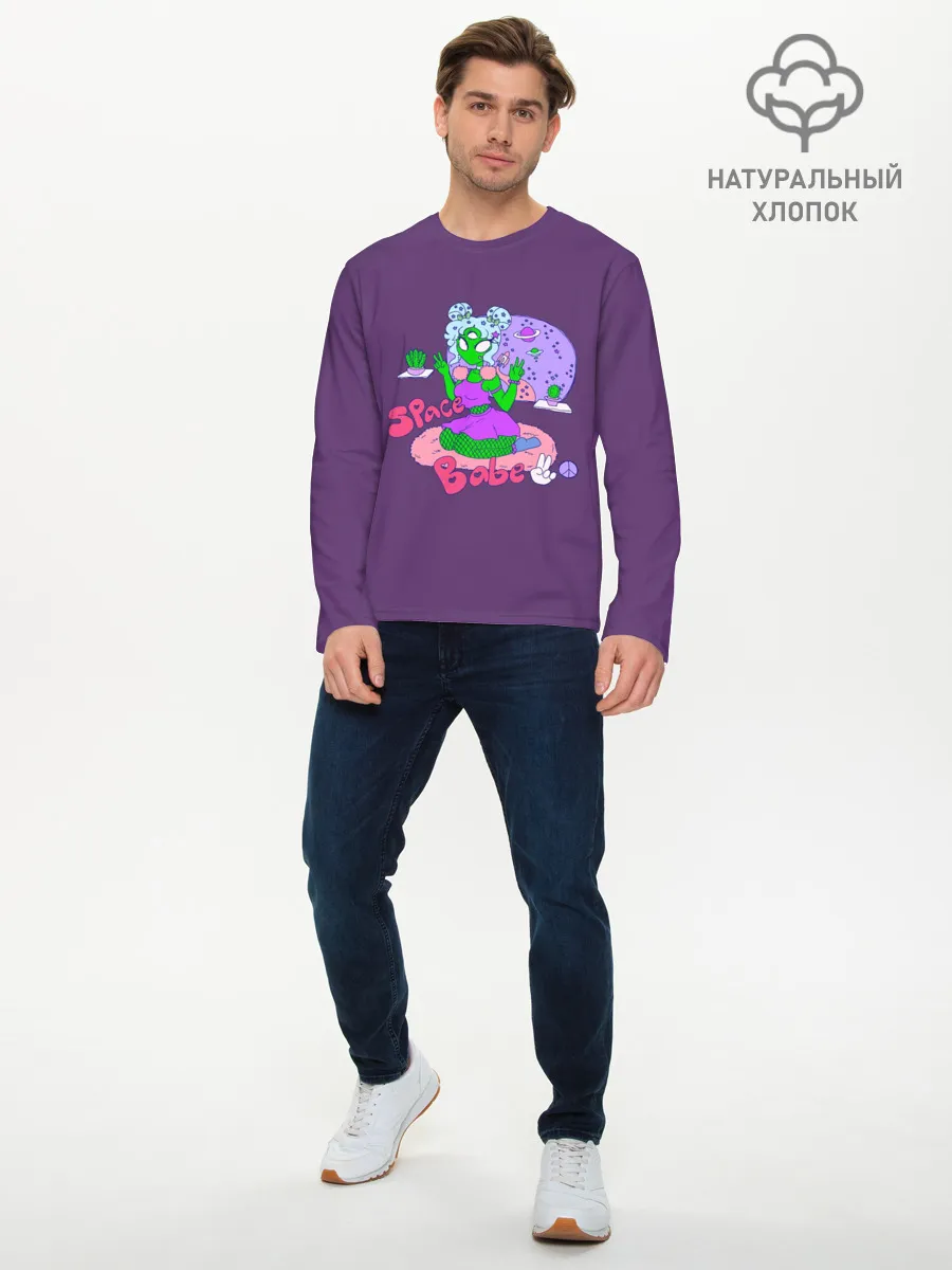 Мужской лонгслив базовый / Space Babe