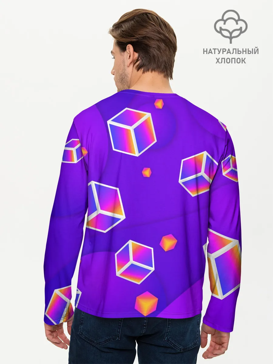 Мужской лонгслив базовый / ROBLOX КУБЫ