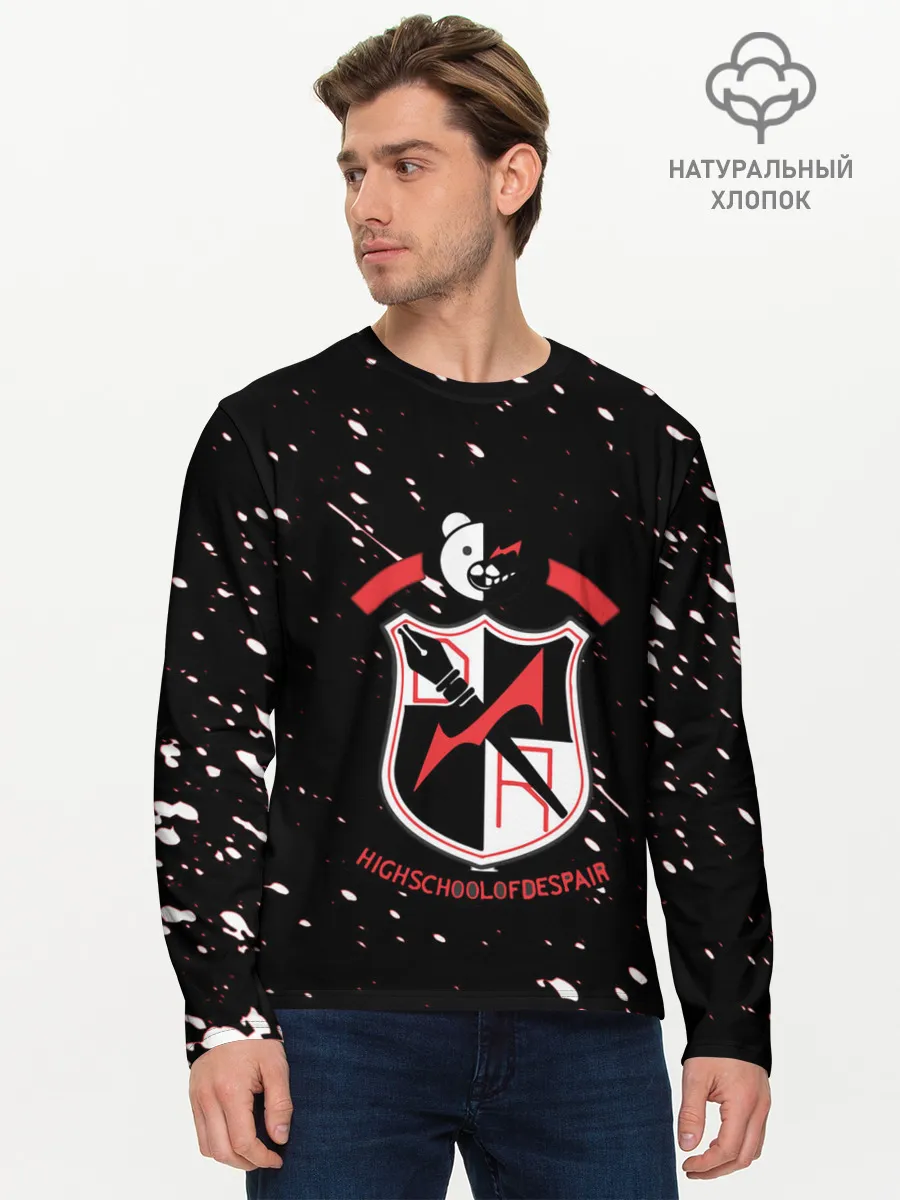 Мужской лонгслив базовый / danganronpa logo