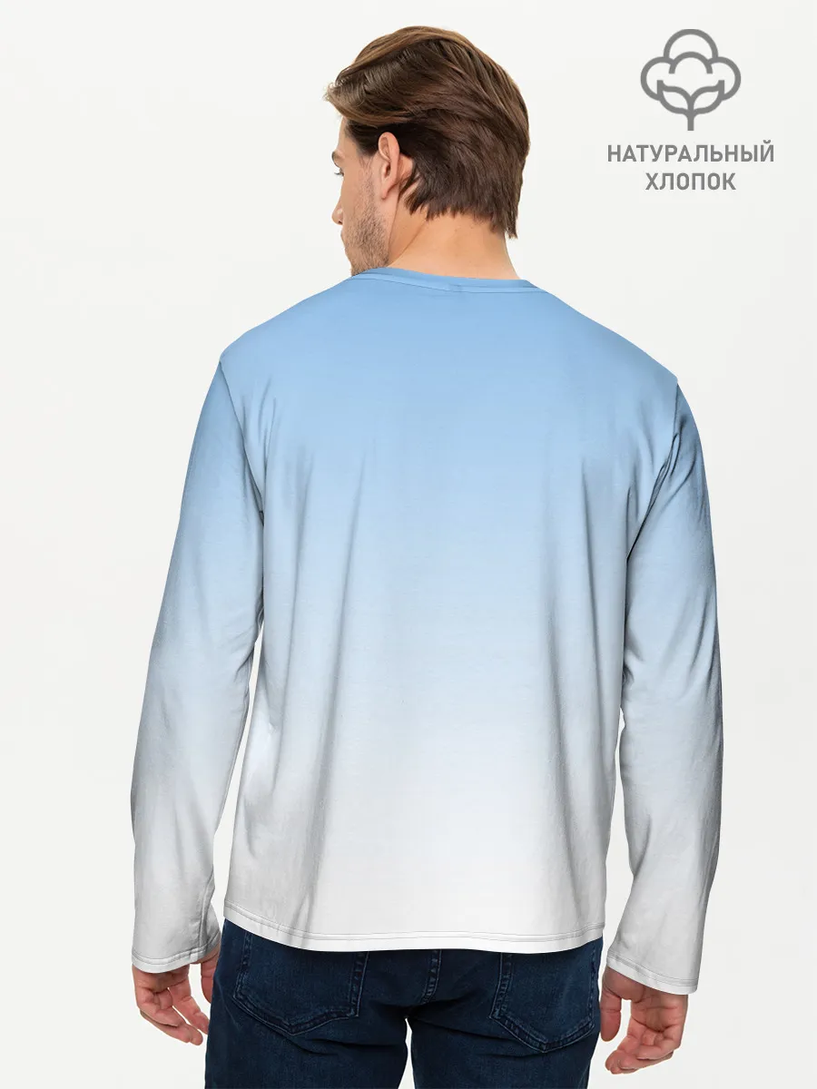 Мужской лонгслив базовый / собака в очках