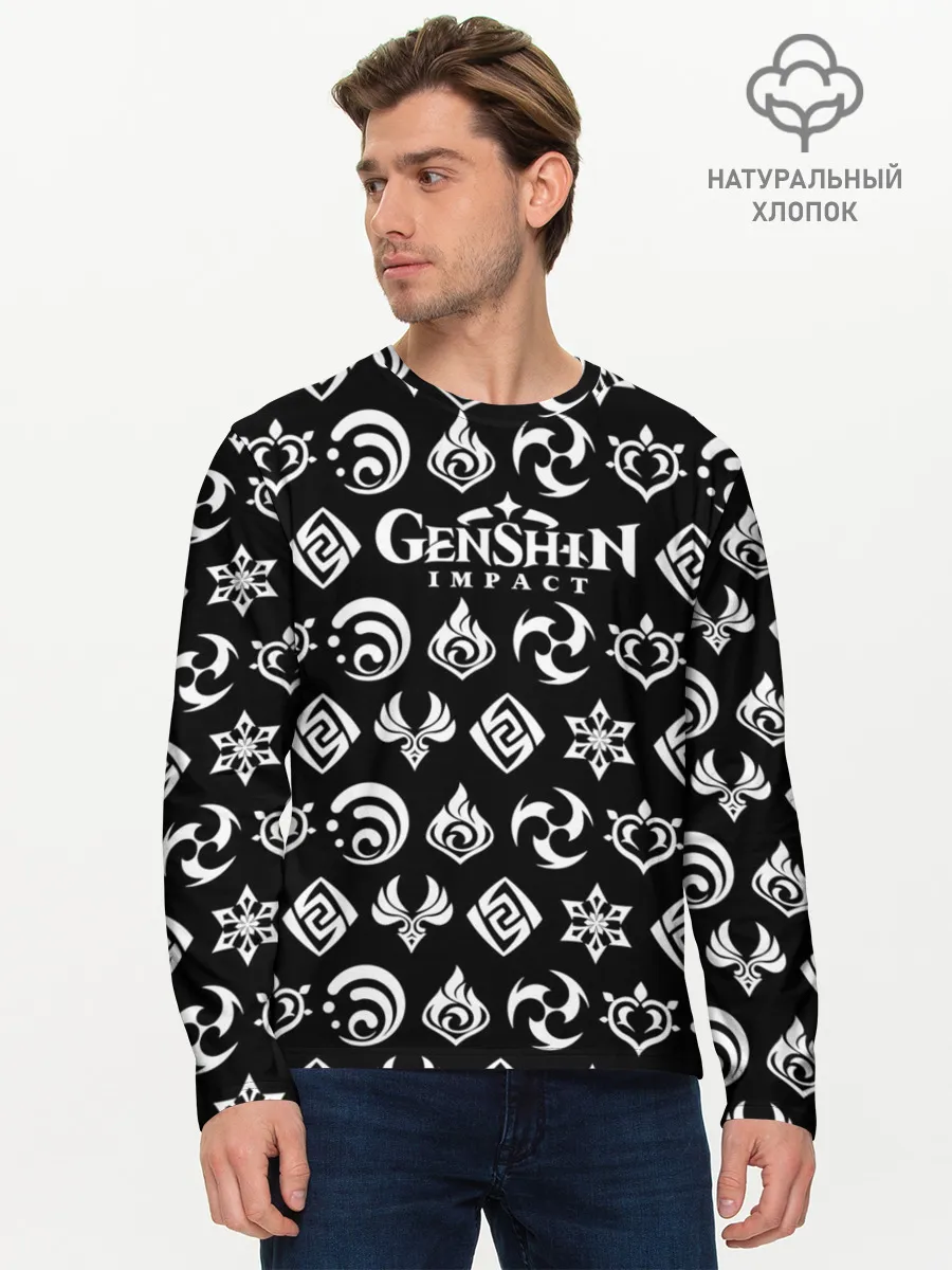 Мужской лонгслив базовый / Genshin Impact