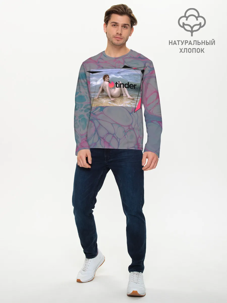 Мужской лонгслив базовый / Tinder | Тиндер девушка