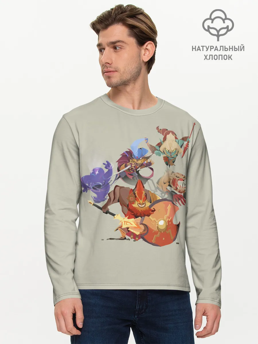 Мужской лонгслив базовый / Fight me | Dota 2