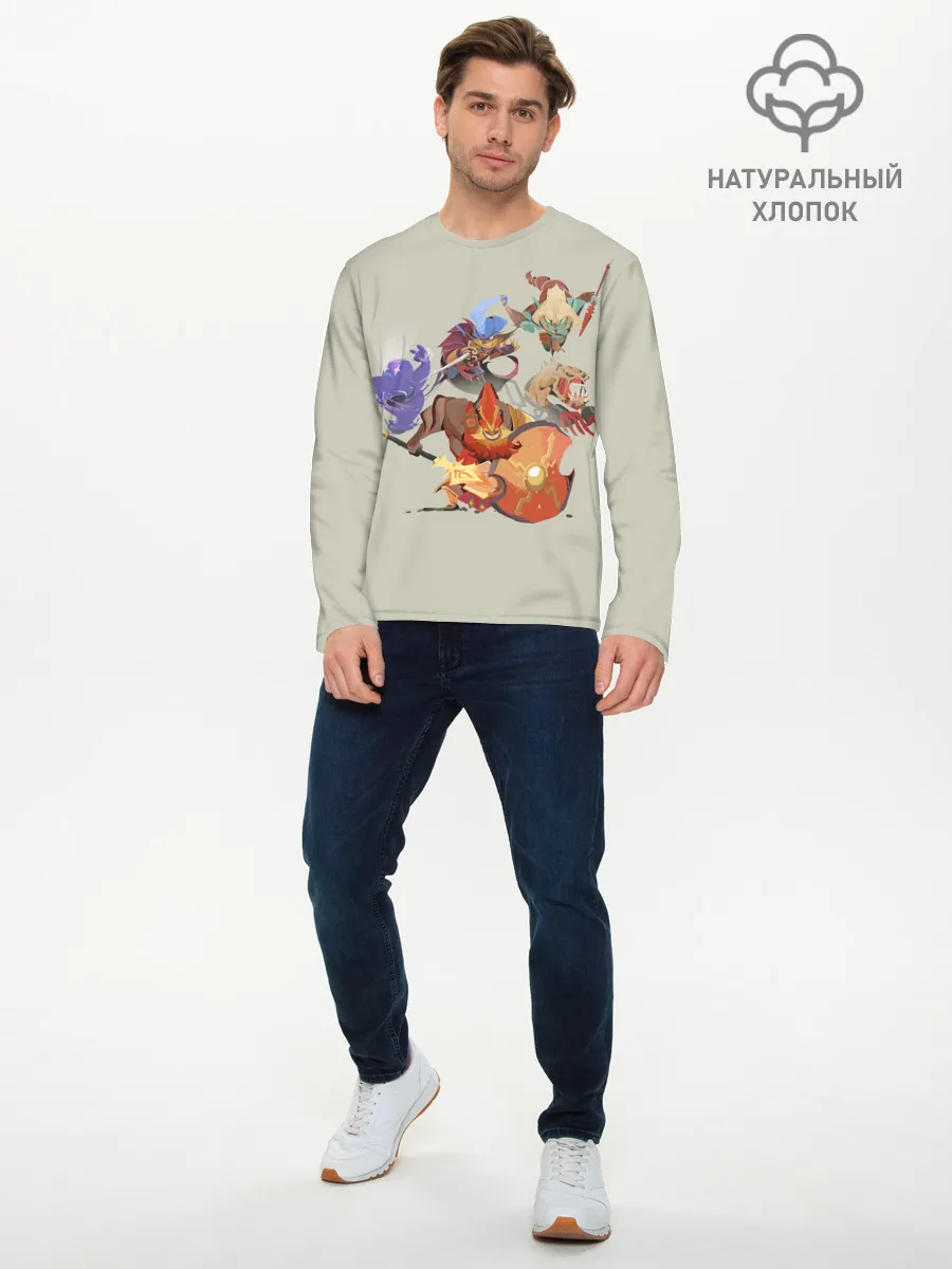 Мужской лонгслив базовый / Fight me | Dota 2