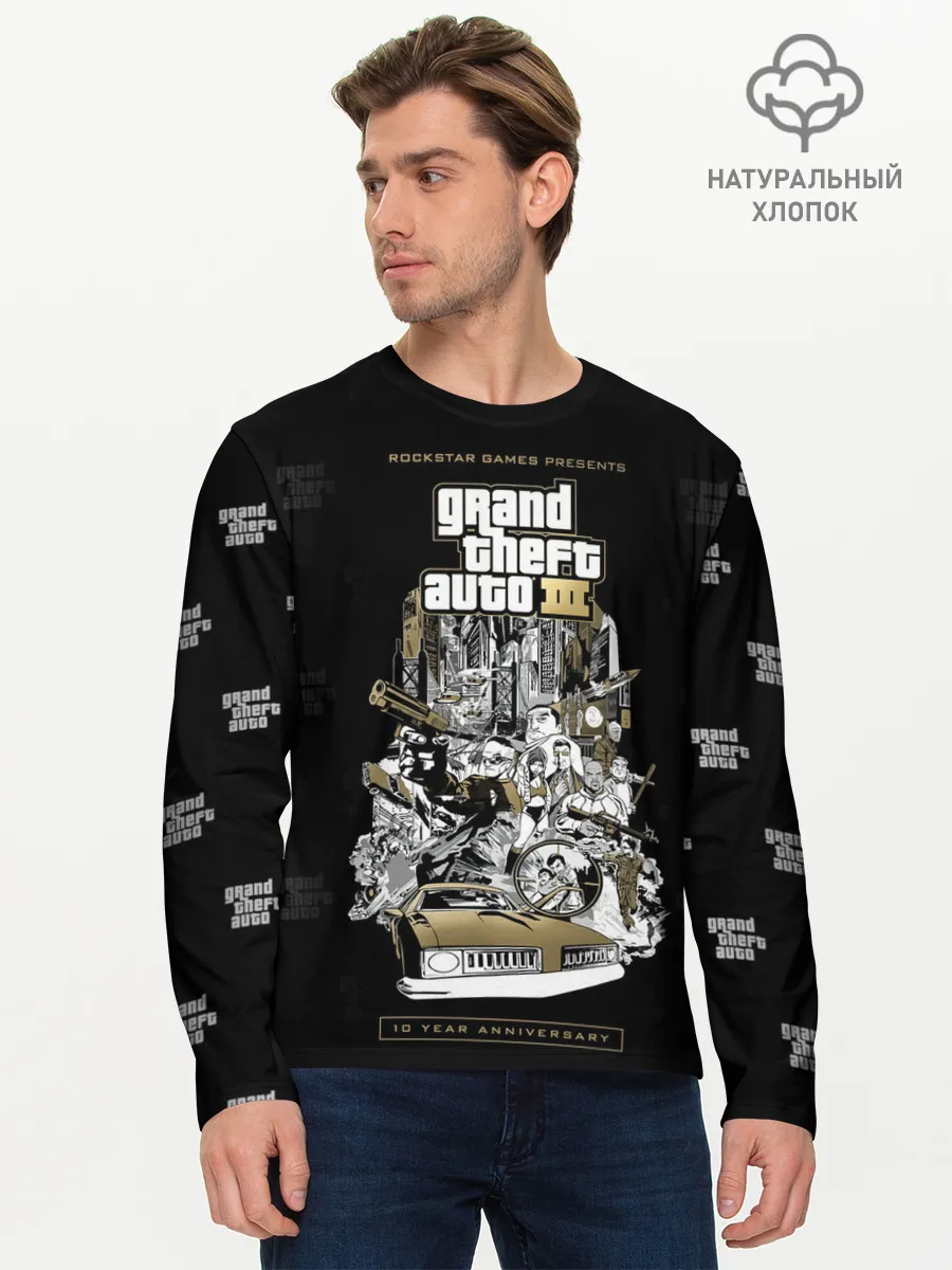 Мужской лонгслив базовый / Grand Theft Auto III