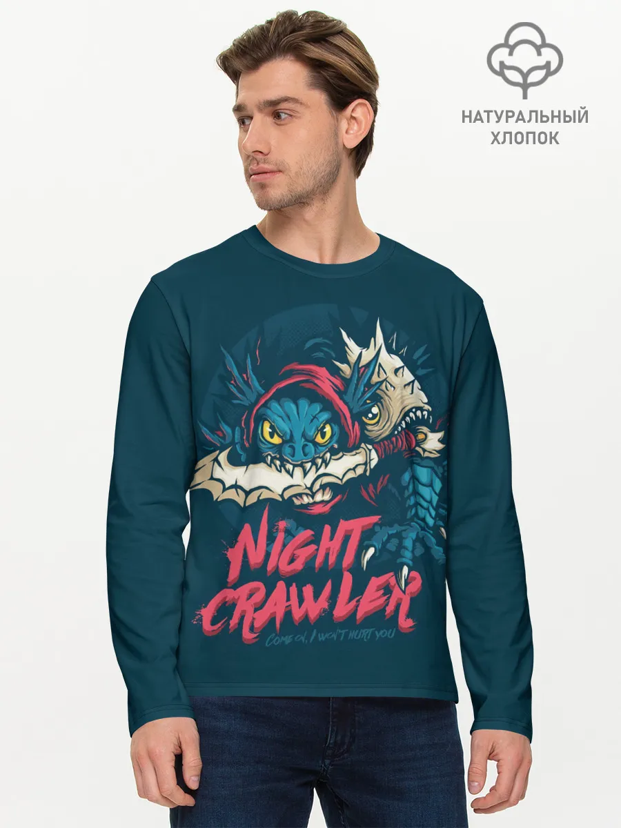 Мужской лонгслив базовый / Night Crawler | Dota 2