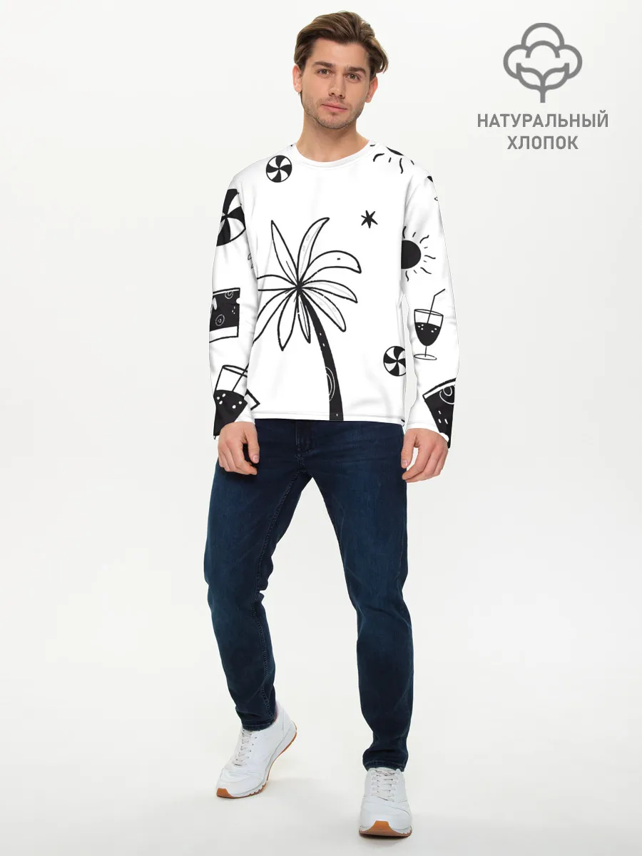 Мужской лонгслив базовый / Летние вайбы