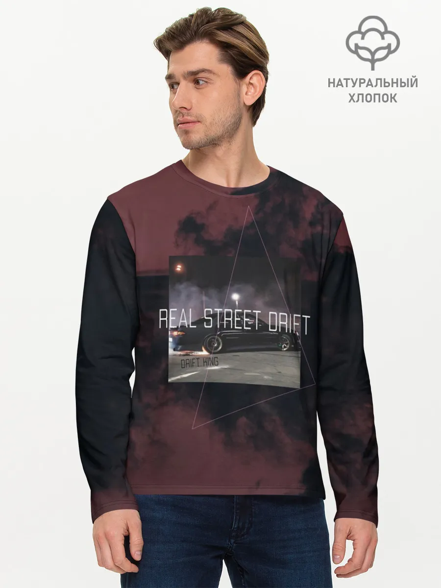 Мужской лонгслив базовый / Street Drift | Уличный дрифт