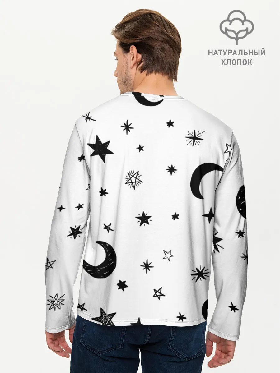 Мужской лонгслив базовый / Звездное небо