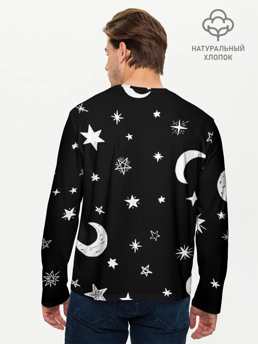 Мужской лонгслив базовый / Звездное небо