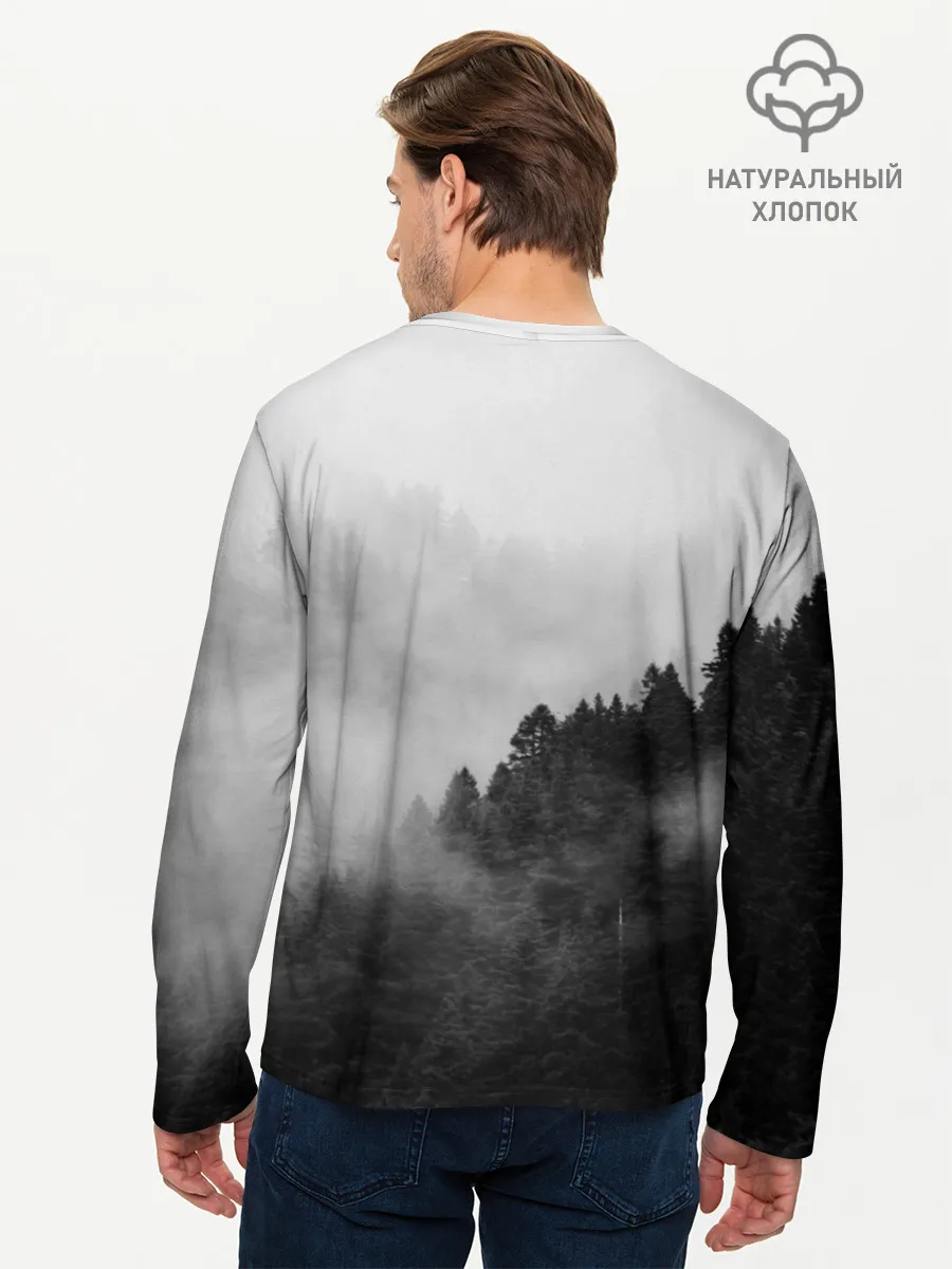 Мужской лонгслив базовый / Природа - Лес