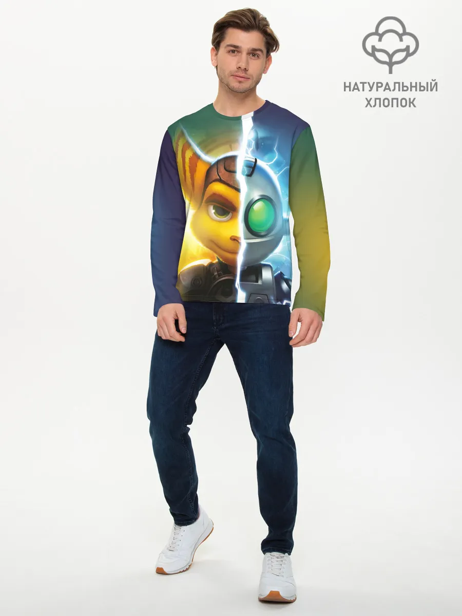 Мужской лонгслив базовый / Рэтчет и Кланr