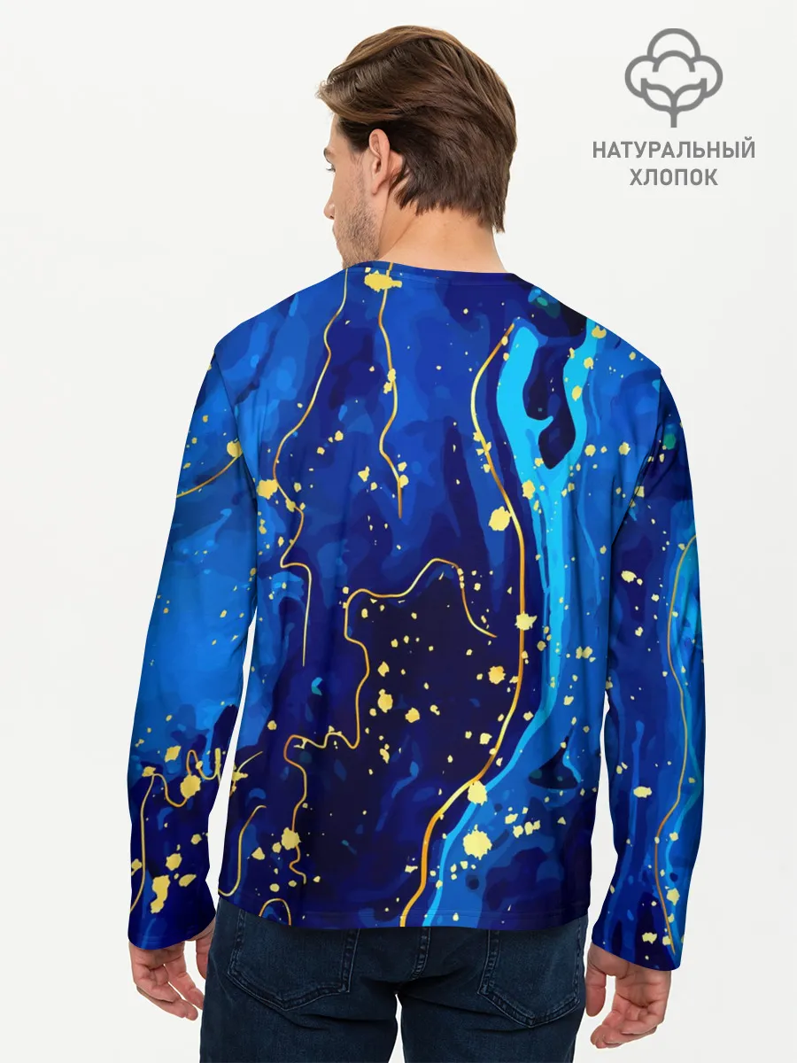 Мужской лонгслив базовый / СИНИЙ ГРАНИТ